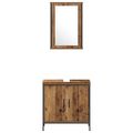 vidaXL Kúpeľňové umývadlové jednotky 3 ks Hnedá 80 x 30 x 60 cm