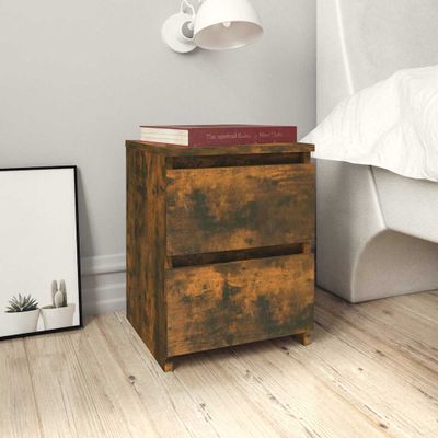 vidaXL Nočné stolíky 2 ks dymový dub 30x30x40 cm spracované drevo