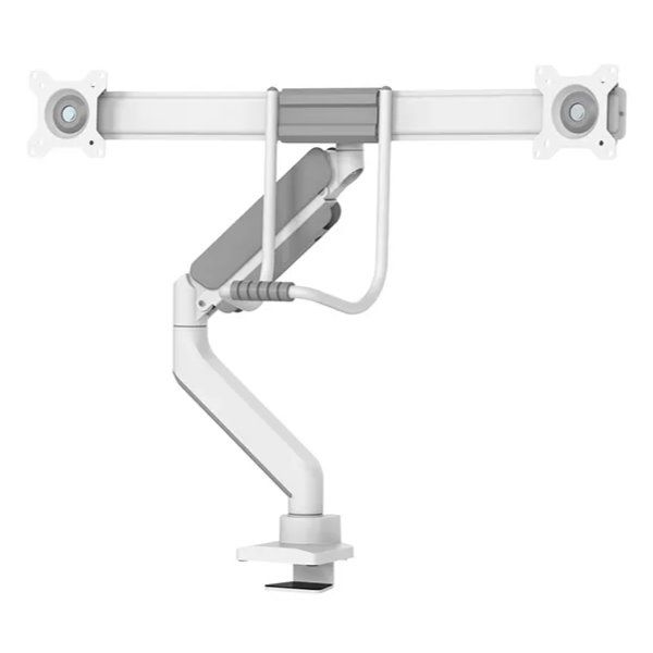 Neomounts DS75-450WH2 /Držák displeje/na stůl/17-32"/svorka+průchodka/VESA 100X100/nosn.2x8kg/plyn. píst/2 displeje/bíl Držák, VESA, stolní, pro 2 ploché monitory, úhloprícka 17"-32", náklon 20°, otácení 180°, rotace 360°, nosnost 16kg, bílý