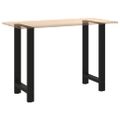 vidaXL Nohy barového stola, čierne, 2 ks, 50 x (90-91) cm, oceľové