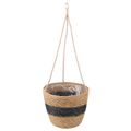 vidaXL 3 ks Prírodná a čierna Ø26 x 19 cm 100% Morská tráva
