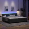 vidaXL LED box s pružinami s LED pásikmi Čierna 200 x 200 cm Zamat