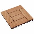vidaXL Dlažba na terasu 11 ks Tík 30 x 30 cm WPC