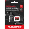 SanDisk Extreme PRO SDHC 32GB 100MB/s V30 + ada