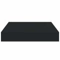 vidaXL Plávajúce nástenné police 4 ks, čierne 23x23,5x3,8 cm, MDF