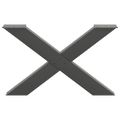 vidaXL Nohy konferenčného stolíka v tvare X, 2 ks, antracitové, 70 x (42-43) cm, oceľ