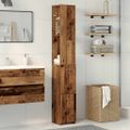 vidaXL Kúpeľňová skrinka Old Wood 25x25x170 cm Engineered Wood