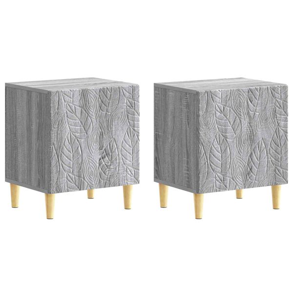vidaXL Nočný stolík 2 pcs Sivý Sonoma 43 x 34,5 x 50 cm