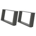 vidaXL Nohy konferenčného stolíka v tvare U, 2 ks, antracitové, 60 x (30-31) cm, oceľ