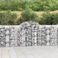 vidaXL Oblúkové gabiónové koše 8ks 200x50x100/120cm pozinkované železo