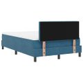 vidaXL Posteľ s pružinovým rámom Tmavomodrá 120 x 190 cm Zamat