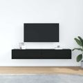 vidaXL TV stolíky 2 ks dub čierne 80x31x25,5 cm kompozitné drevo