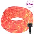 vidaXL Lano so svetlom s 480 LED-i Červená 20 m PVC