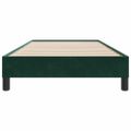 vidaXL Rám postele bez matraca Tmavo zelená 80x220 cm Zamat