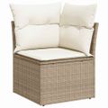vidaXL Súprava záhradných pohoviek 6 ks Béžová