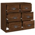 vidaXL Komoda hnedý dub 70x35,5x67,5 cm spracované drevo