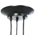vidaXL Závesná lampa s 3 objímkami E27 čierna kovová
