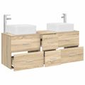 vidaXL Set kabinetov do kúpeľne 3 ks Dub sonoma 49,5 x 41 x 63 cm