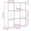 vidaXL Knižnica staré drevo 89x24x101,5 cm kompozitné drevo