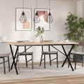 vidaXL Jedálenský stolík v tvare X 180x90x75,5 cm borovica a oceľ