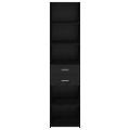 vidaXL Highboard Čierny dub 45 x 42,5 x 185 cm Kompozitné drevo
