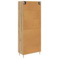 vidaXL Highboard Remeselný dub 69,5 x 34 x 180 cm Kompozitné drevo