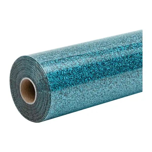 HTVRONT – trblietavá fólia na termotransfer, 30,5 cm × 90 cm (modrá)