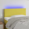 vidaXL Čelo postele s LED zelené 100x5x78/88 cm látka