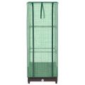 vidaXL Záhon s krytom na skleník ratanový vzhľad 40x40x123 cm