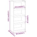 vidaXL Knižnica/deliaca stena sivá 60x30x135,5 cm masívna borovica