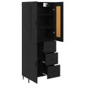 vidaXL Highboard 2 ks Čierny dub 69,5 x 34 x 180 cm Kompozitné drevo