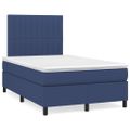 vidaXL Boxspring posteľ s matracom modrá 120x200 cm látka