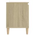 vidaXL TV stolík nohy z dreva farba dubu sonoma 103,5x35x50 cm