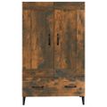 vidaXL Vysoká skrinka dymový dub 70x31x115 cm spracované drevo