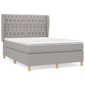 vidaXL Boxspring posteľ s matracom bledosivá 140x200 cm látka