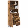 vidaXL Highboard 2 ks Staré drevo 69,5 x 34 x 180 cm