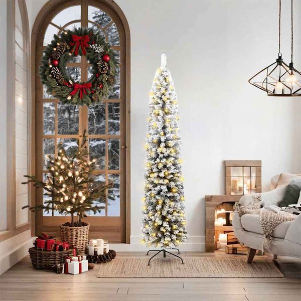 vidaXL Umelý vianočný stromček Zelená 180 cm PVC, oceľ a plast