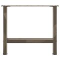 vidaXL Nohy konferenčného stolíka, prírodná oceľ, 2 ks, 60 x (42-43) cm, oceľ