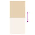 vidaXL Roleta Zatemnenie Béžová 100x230cm Šírka látky 95,7cm Polyester