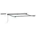 vidaXL Elektrická Retrakovateľná Markíza Svetlo šedá a biela 4 × 3 m