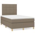 vidaXL Boxspring posteľ s matracom sivohnedý 120x200 cm látka
