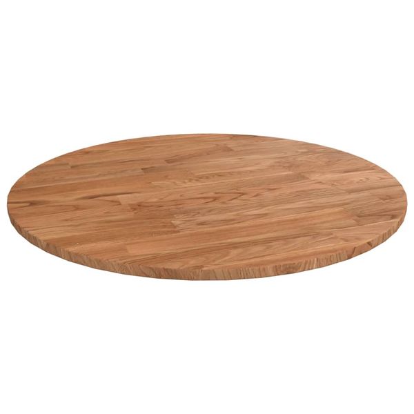 vidaXL Okrúhla stolová doska bledohnedá Ø40x1,5cm ošetrený masívny dub