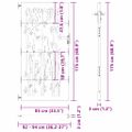 vidaXL Záhradná brána 85 x 175 cm Povrchovo upravená oceľ Zamykateľné