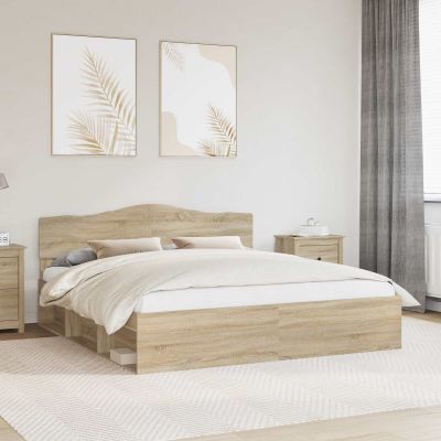 vidaXL Rám postele Sonoma 200 x 200 cm Masívne borovicové drevo