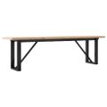 vidaXL Jedálenský stolík v tvare O 160x40x45,5 cm borovica a oceľ