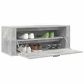 vidaXL Botník betónovo sivý 100x35x38 cm spracované drevo