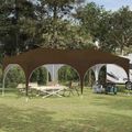 vidaXL Prístrešok na párty 575 x 288 x 245 cm Sivohnedá