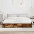 vidaXL Otomanový posteľný rám s úložiskom Údený Dub 203 x 180 x 25 cm