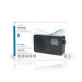 Prenosné rádio NEDIS RDFM2225BK FM, Bluetooth, napájenie batériou/USB, budík