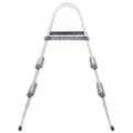 vidaXL Bazénový rebrík šedý 84 cm oceľ